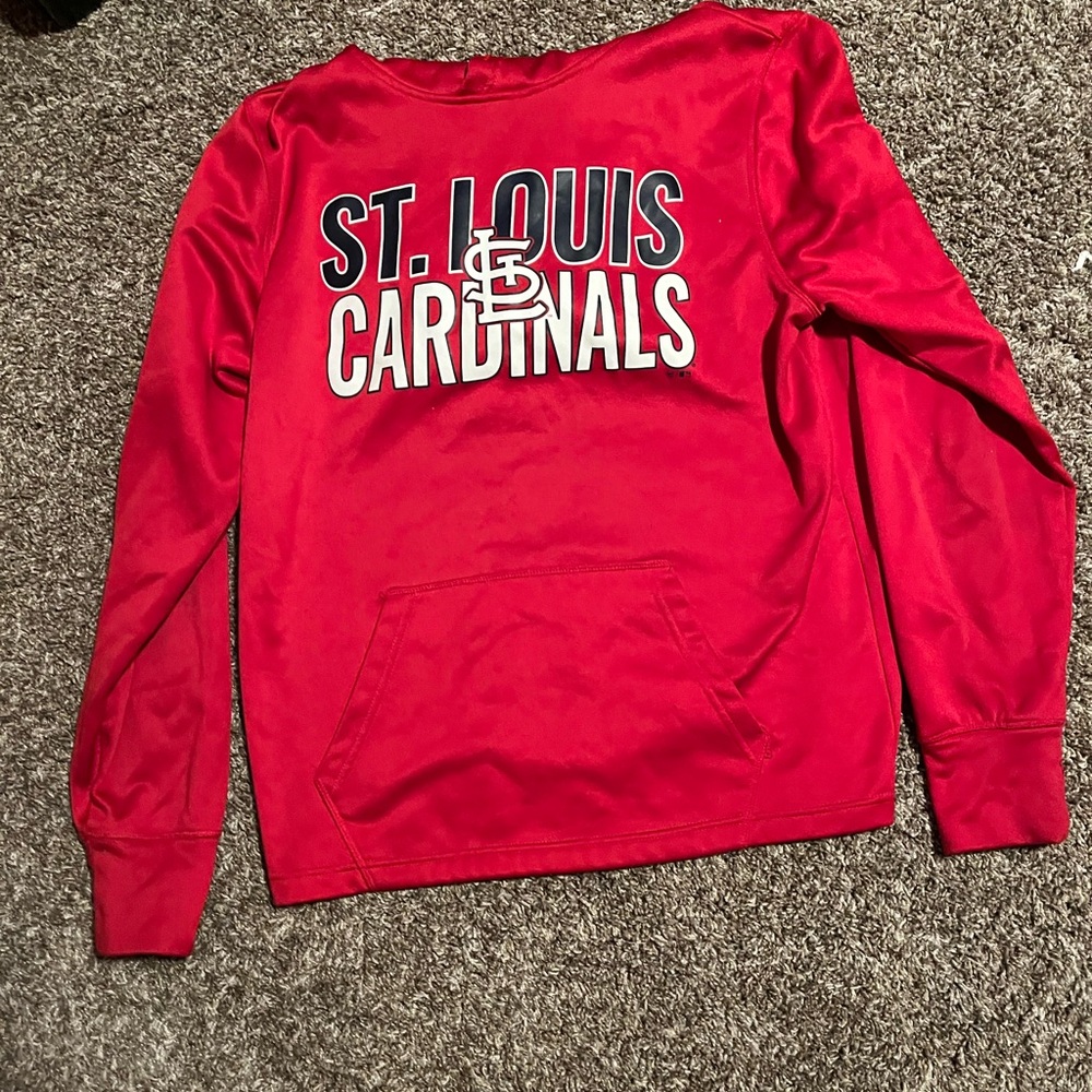St. Louis cardinals sweatshirt.
